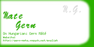 mate gern business card