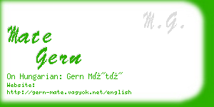 mate gern business card